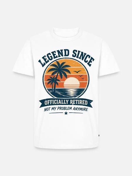 Ruhestand Strandlegende - Männer Premium Bio T-Shirt - Weiß