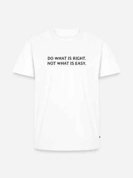 Mindset Spruch - Männer Premium Bio T-Shirt - Weiß