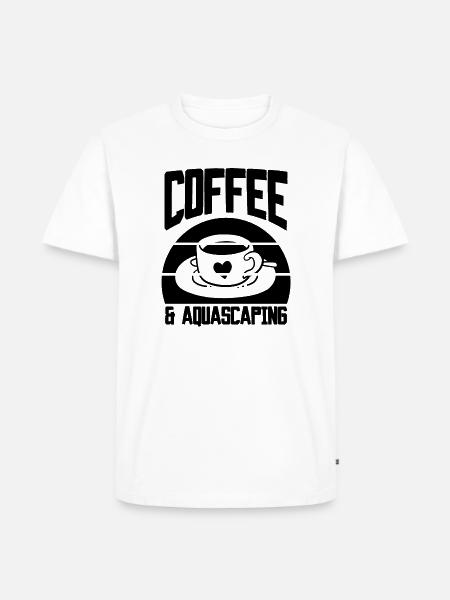 Coffee & Aquascaping - Männer Premium Bio T-Shirt - Weiß