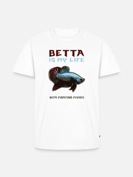 Betta, fighting Fishes - Männer Premium Bio T-Shirt - Weiß
