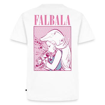 Asterix & Obelix Falbala Küsst Idefix - Männer Premium Bio T-Shirt - Weiß - Hinten - Nico (187cm)