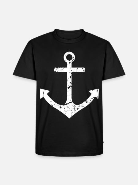anchor - Men's Premium Organic T-Shirt - black