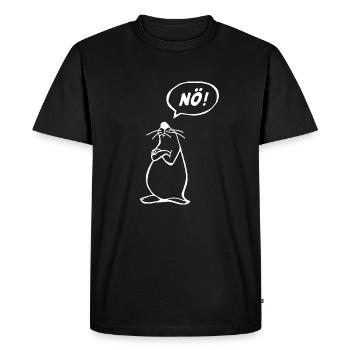 NÖ Maus - Männer Premium Bio T-Shirt - Schwarz - Vorne - Nico (187cm)
