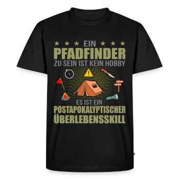 Ein Pfadfinder Sein Ist Kein Hobby Pfadi Spruch Lu - Männer Premium Bio T-Shirt - Schwarz - Vorne - Nico (187cm)