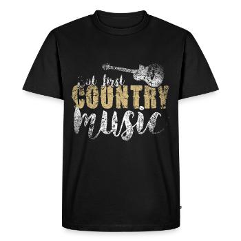 Country Music - Männer Premium Bio T-Shirt - Schwarz - Vorne - Nico (187cm)