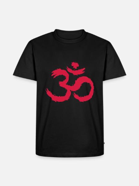Om symbool hindoeïsme - Mannen Premium Bio T-shirt - zwart