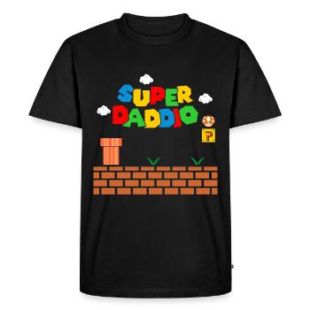 Super Daddio Vatertagsgeschenk Vater Geschenkidee - Männer Premium Bio T-Shirt - Schwarz - Vorne - Nico (187cm)