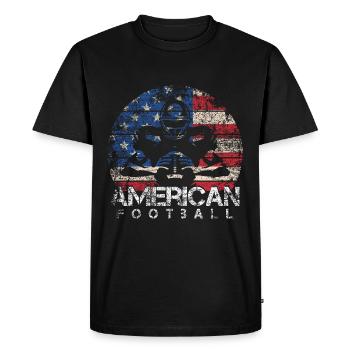 American Football - Männer Premium Bio T-Shirt - Schwarz - Vorne - Nico (187cm)