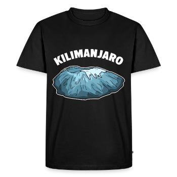 Vulkanischer Kilimanjaro Gipfelweg - Männer Premium Bio T-Shirt - Schwarz - Vorne - Nico (187cm)