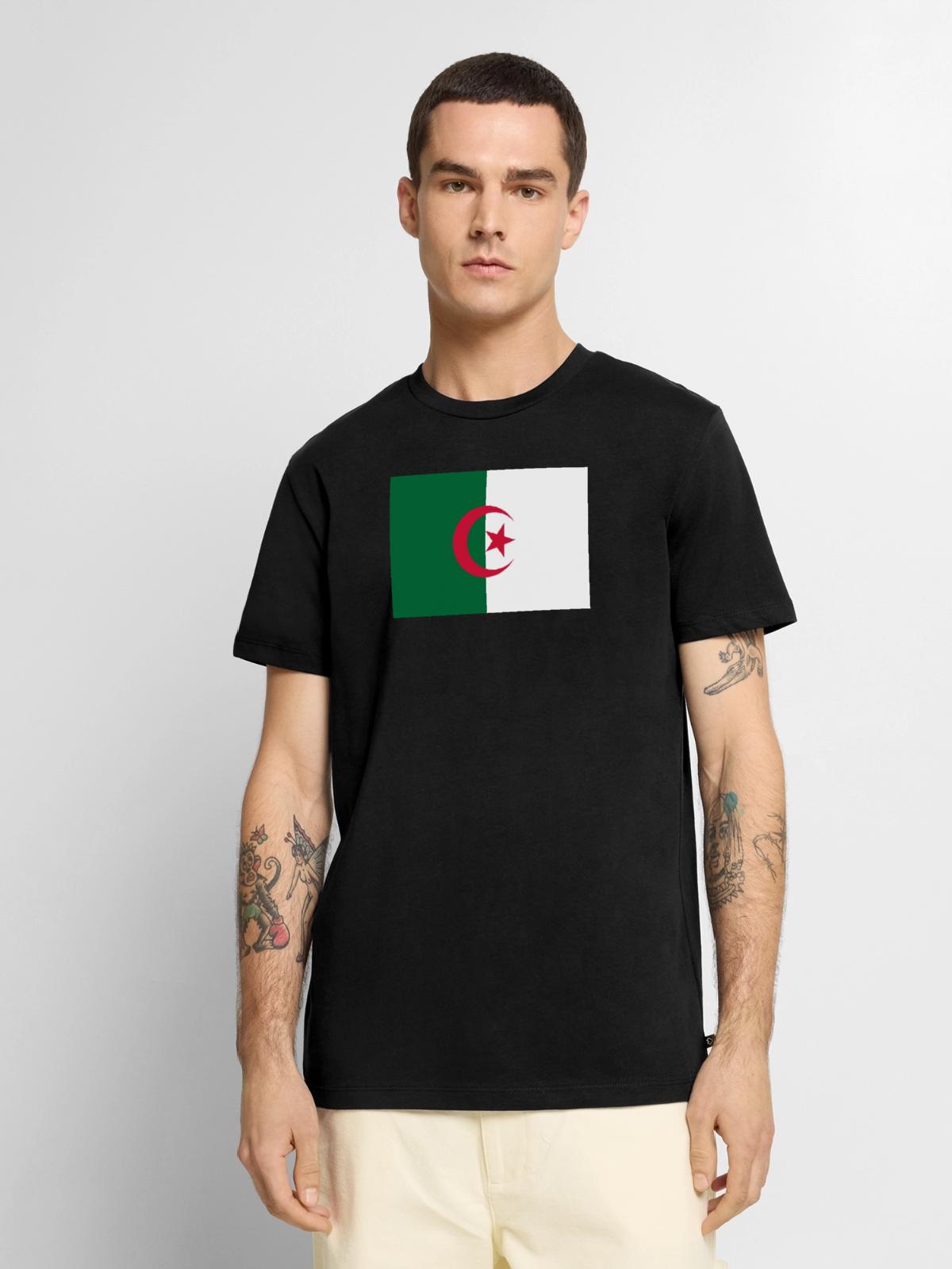 Algerien - Männer Premium Bio T-Shirt - Schwarz - Vorne - Nico (187cm)