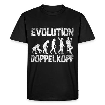 Pfiffiger Doppelkopf Kartenturnier - Männer Premium Bio T-Shirt - Schwarz - Vorne - Nico (187cm)