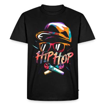 Bassgewaltiger Rapper Beatbattle - Männer Premium Bio T-Shirt - Schwarz - Vorne - Nico (187cm)