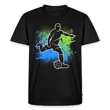 Fußballer Jungen Fußball Spieler Fußballspieler - Männer Premium Bio T-Shirt - Schwarz - Vorne - Nico (187cm)
