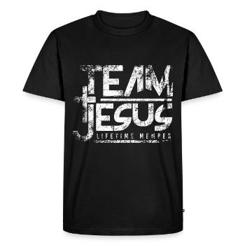 Team Jesus - Männer Premium Bio T-Shirt - Schwarz - Vorne - Nico (187cm)