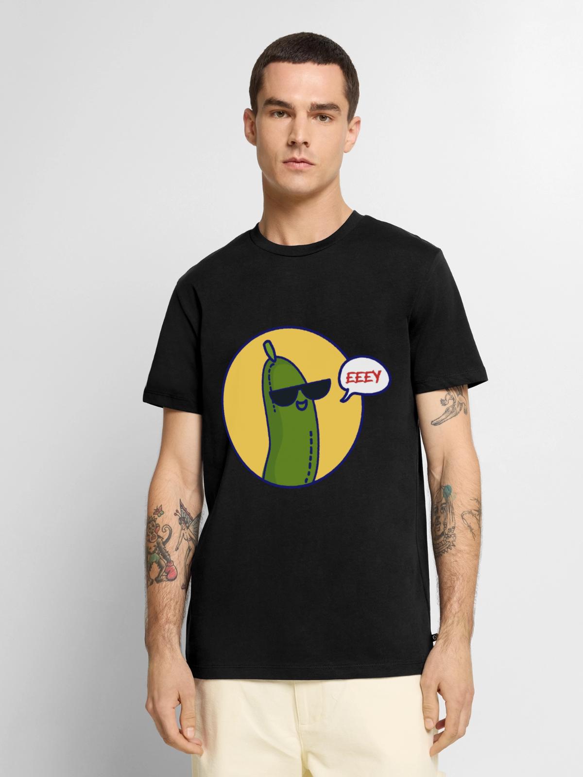 Knackige Salatgurke Gartenbeet - Männer Premium Bio T-Shirt - Schwarz - Vorne - Nico (187cm)