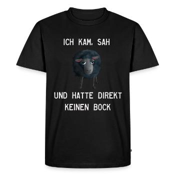 Schwarzes Schaf - Hatte direkt keinen Bock - Männer Premium Bio T-Shirt - Schwarz - Vorne - Nico (187cm)