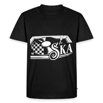 Rhythmischer Ska Trompetensound - Männer Premium Bio T-Shirt - Schwarz - Vorne - Nico (187cm)