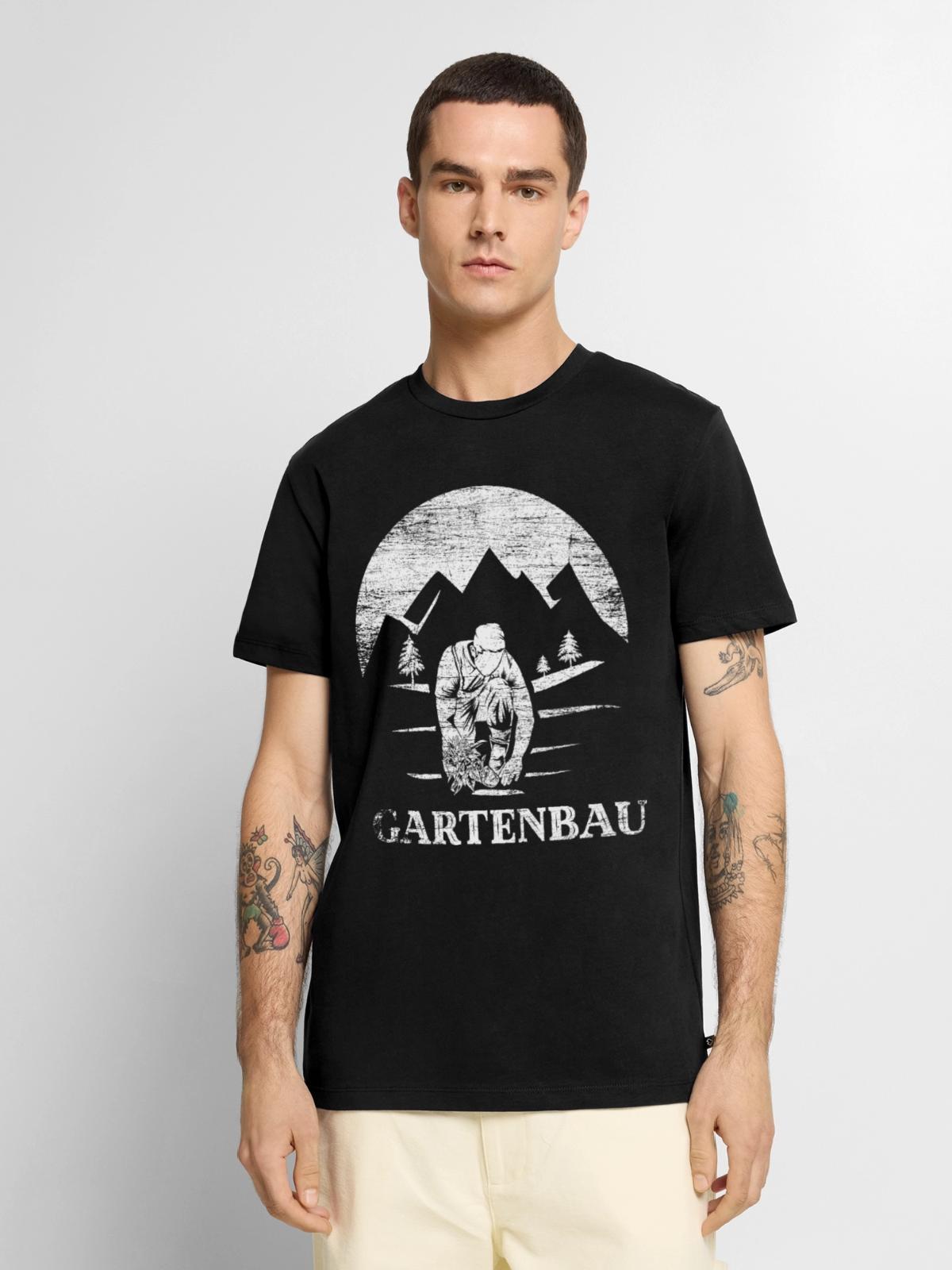 Fleißige Hobbygärtnerin Blumenbeet - Männer Premium Bio T-Shirt - Schwarz - Vorne - Nico (187cm)