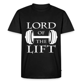 dumbbell - Men's Premium Organic T-Shirt - black - Front - Nico (187cm)