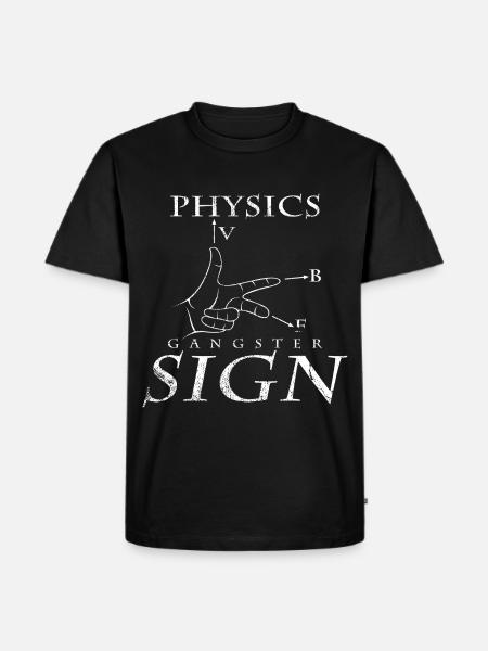Physiker - Männer Premium Bio T-Shirt - Schwarz