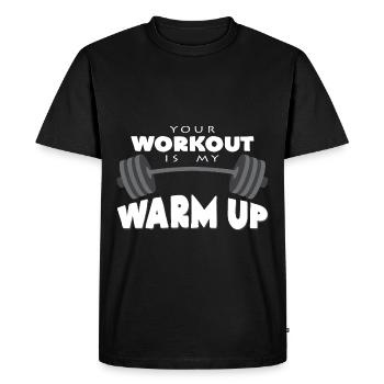 dumbbell - Men's Premium Organic T-Shirt - black - Front - Nico (187cm)