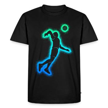 Volleyball Volleyballspieler Männer Volleyballer - Männer Premium Bio T-Shirt - Schwarz - Vorne - Nico (187cm)