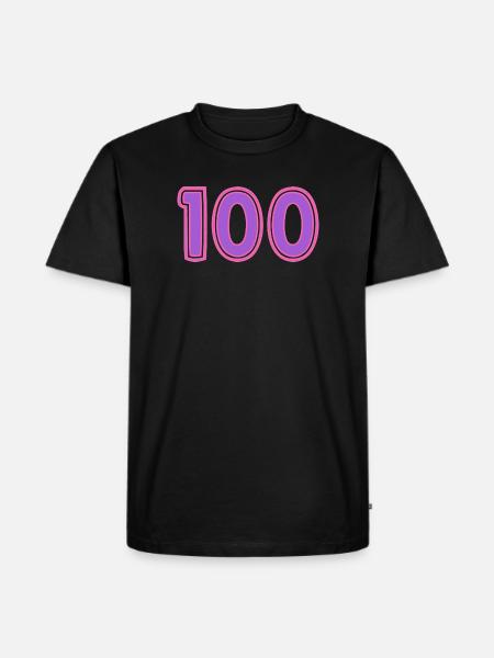 100. 100 YEARS. 100th ANNIVERSARY - Men's Premium Organic T-Shirt - black