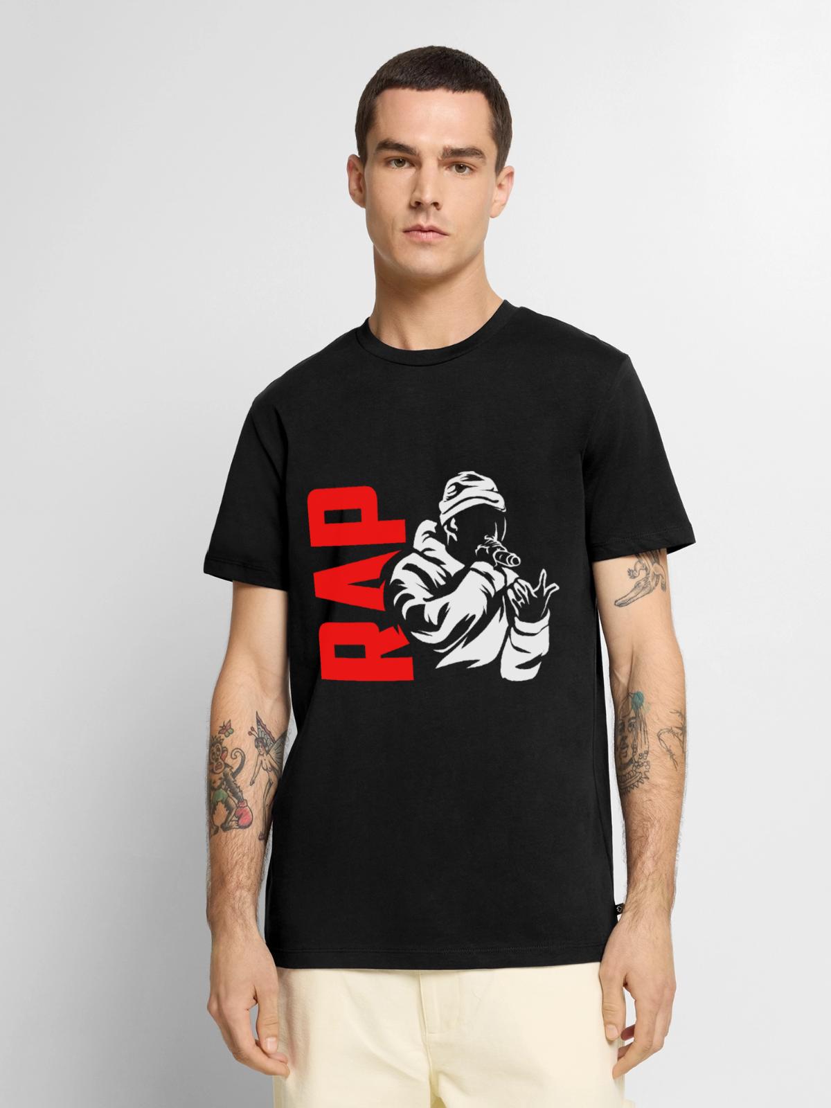 Wortgewaltiger Rap Freestylekampf - Männer Premium Bio T-Shirt - Schwarz - Vorne - Nico (187cm)