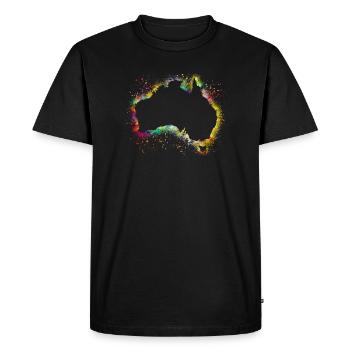 Australien Kontinent - Männer Premium Bio T-Shirt - Schwarz - Vorne - Nico (187cm)