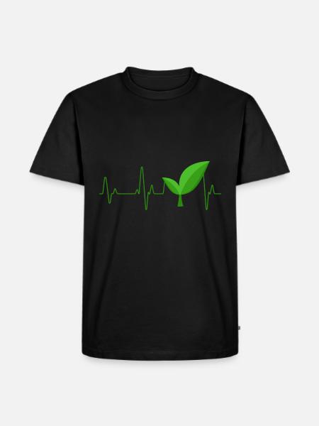 Vegan - Männer Premium Bio T-Shirt - Schwarz