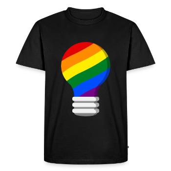 Gay Pride - Men's Premium Organic T-Shirt - black - Front - Nico (187cm)
