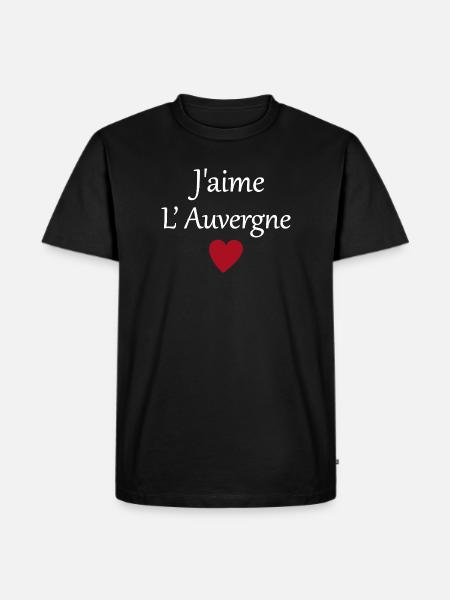 J'aime l'auvergne - T-shirt Premium bio Homme - noir