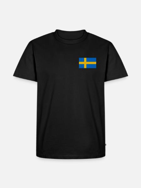 Schweden Flagge - Männer Premium Bio T-Shirt - Schwarz