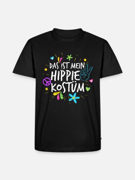 Hippie - Männer Premium Bio T-Shirt - Schwarz