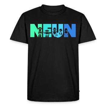 9. Geburtstag Robotik Technik 9 Jahre Roboter - Männer Premium Bio T-Shirt - Schwarz - Vorne - Nico (187cm)