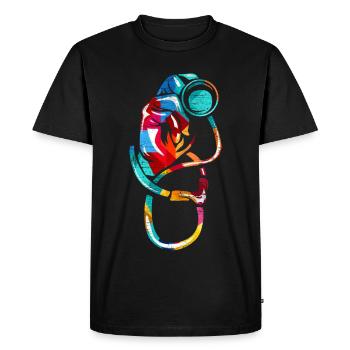 Sorgfältige Internistin Diagnostik - Männer Premium Bio T-Shirt - Schwarz - Vorne - Nico (187cm)