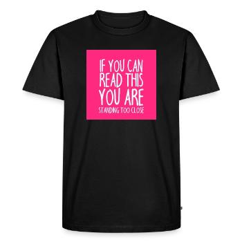 Masque facial disant drôle - dictons drôles - T-shirt Premium bio Homme - noir - Devant - Nico (187cm)