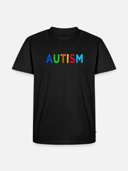 Arc-en-Ciel Autisme: Message d’Espoir - T-shirt Premium bio Homme - noir