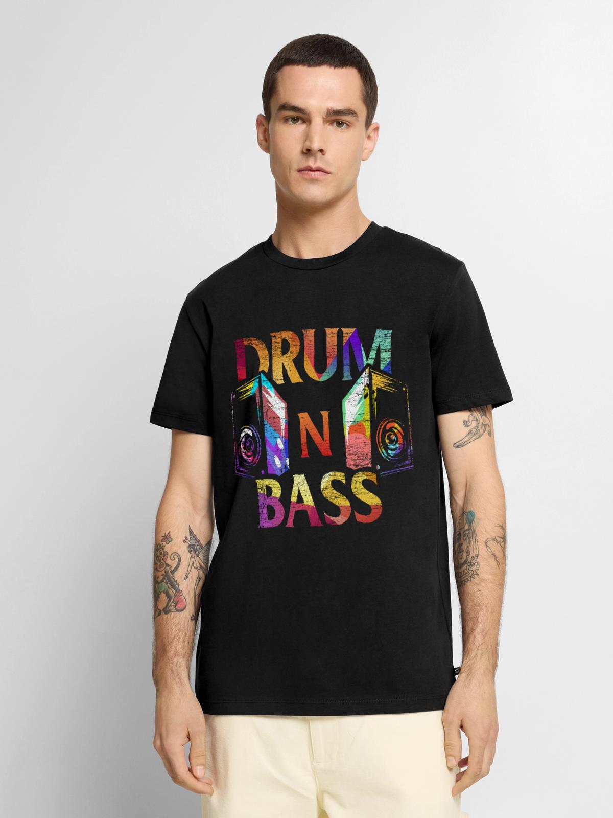 Elektrisierender Bass Dschungelrave - Männer Premium Bio T-Shirt - Schwarz - Vorne - Nico (187cm)