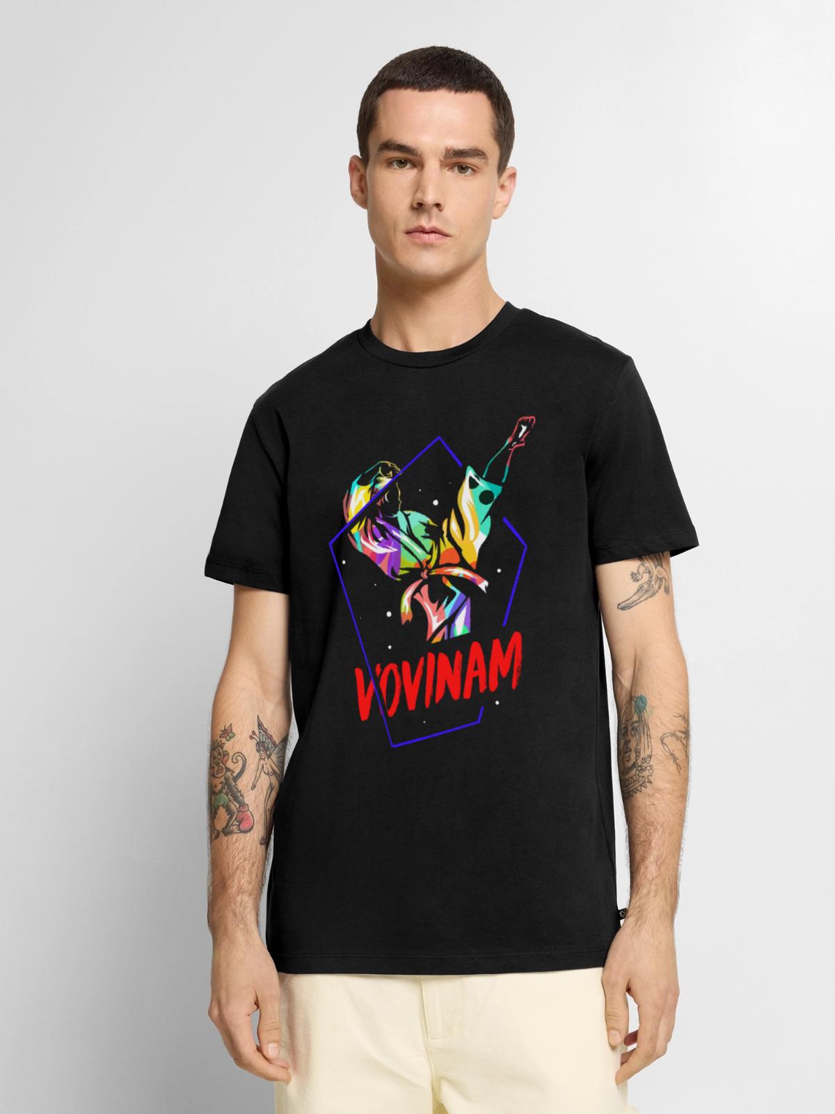 Furchtloser Vovinam Kampfkunst - Männer Premium Bio T-Shirt - Schwarz - Vorne - Nico (187cm)