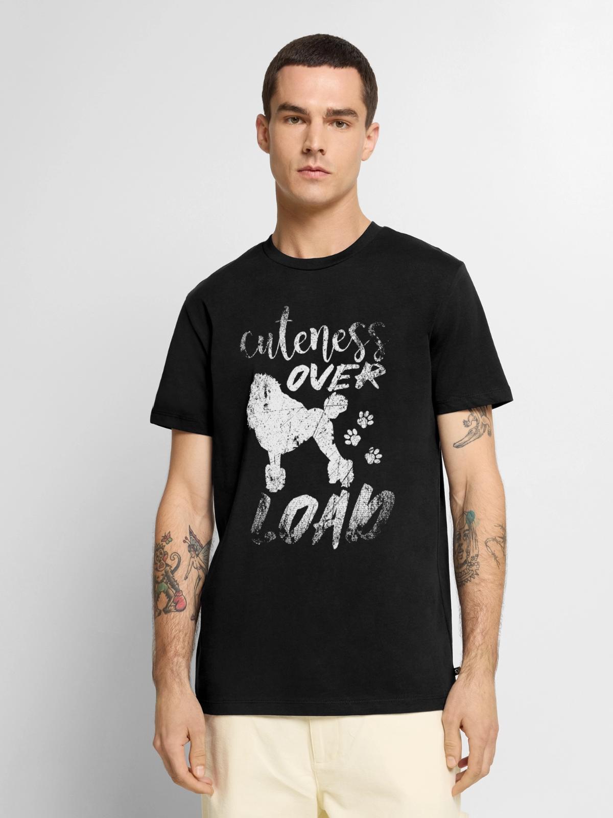 Poodle Cute - Männer Premium Bio T-Shirt - Schwarz - Vorne - Nico (187cm)