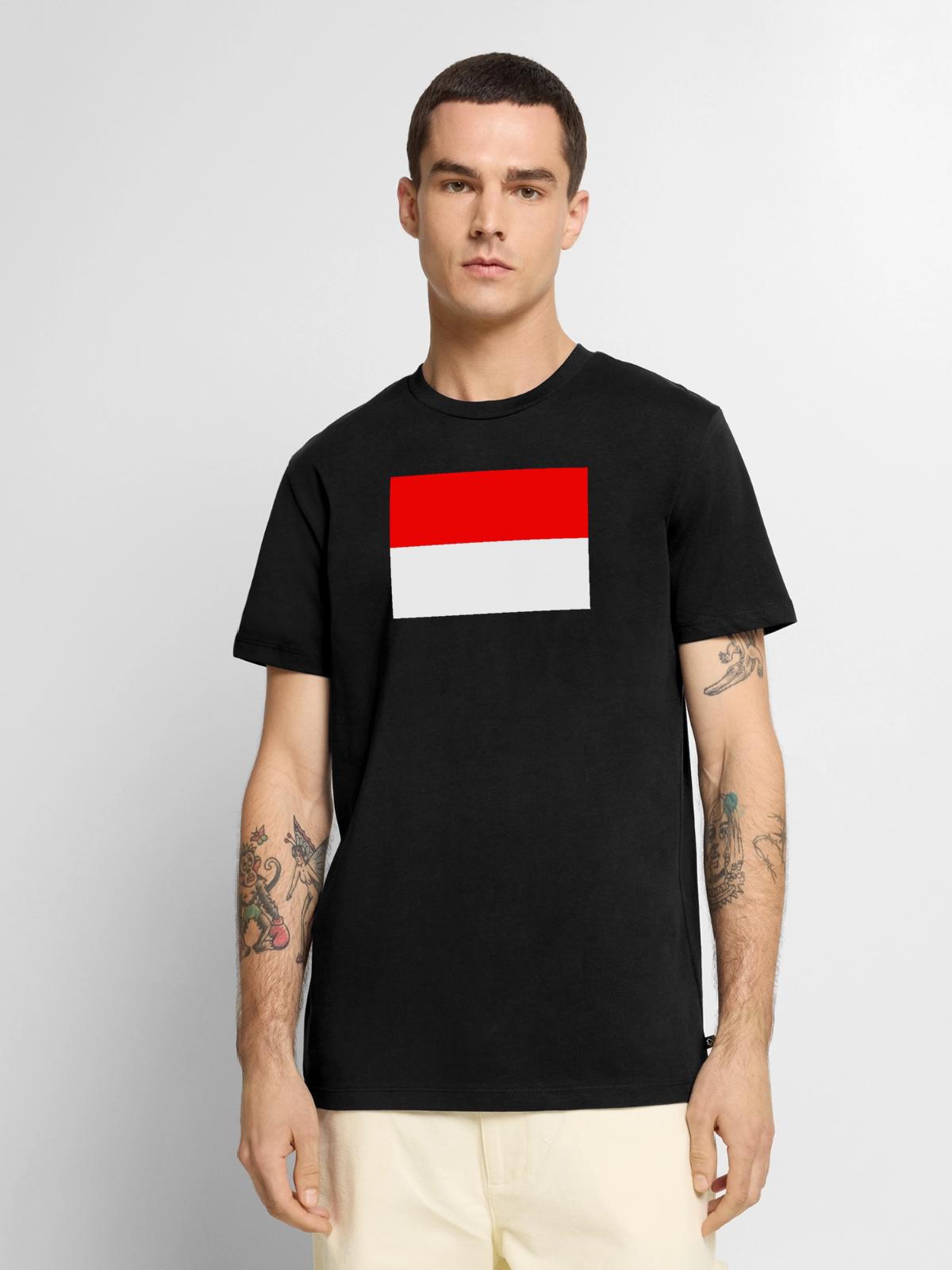 Indonesien - Männer Premium Bio T-Shirt - Schwarz - Vorne - Nico (187cm)