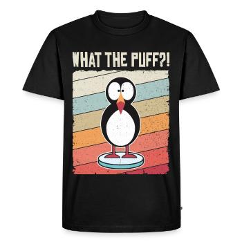 Puffin Papageitaucher Papageientaucher Vintage - Männer Premium Bio T-Shirt - Schwarz - Vorne - Nico (187cm)