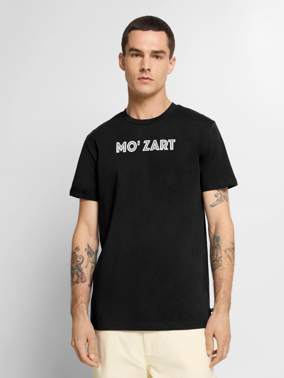 Mozart Wolfgang Amadeus - Männer Premium Bio T-Shirt - Schwarz - Vorne - Nico (187cm)