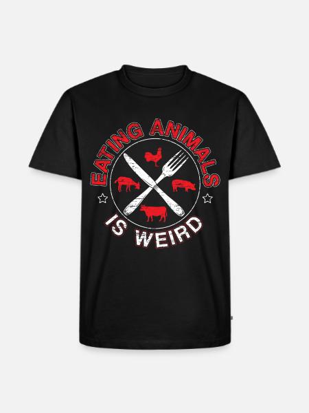 Vegan Statement Animal Rights - Männer Premium Bio T-Shirt - Schwarz