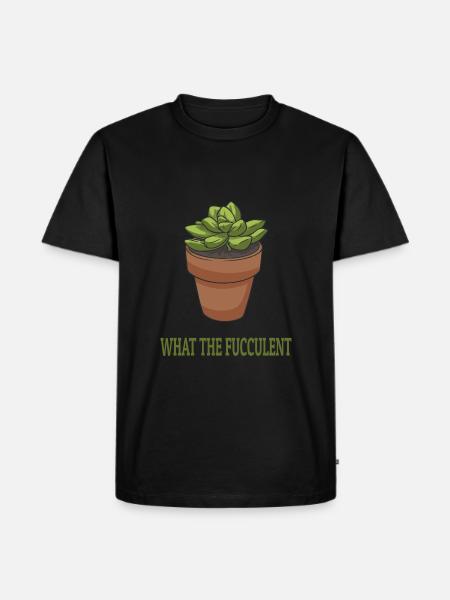 Sukkulente Pflanzen - Männer Premium Bio T-Shirt - Schwarz