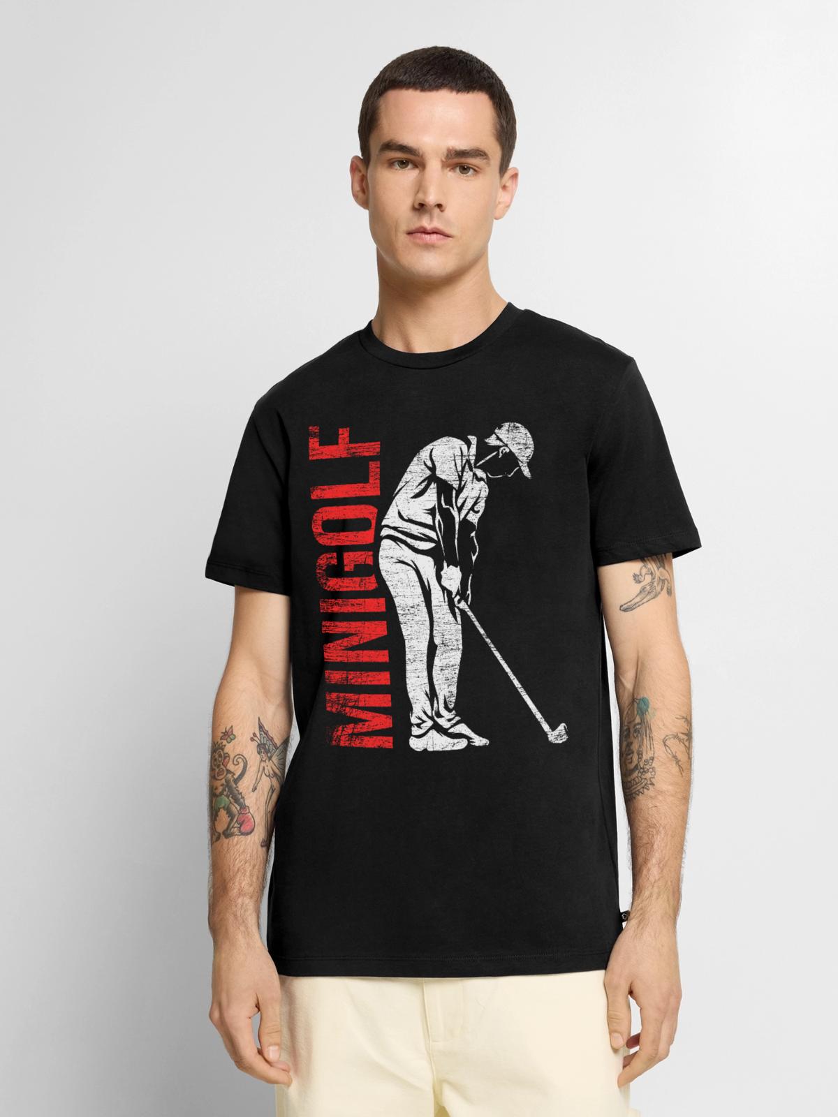 Trickreicher Minigolf Hindernislauf - Männer Premium Bio T-Shirt - Schwarz - Vorne - Nico (187cm)