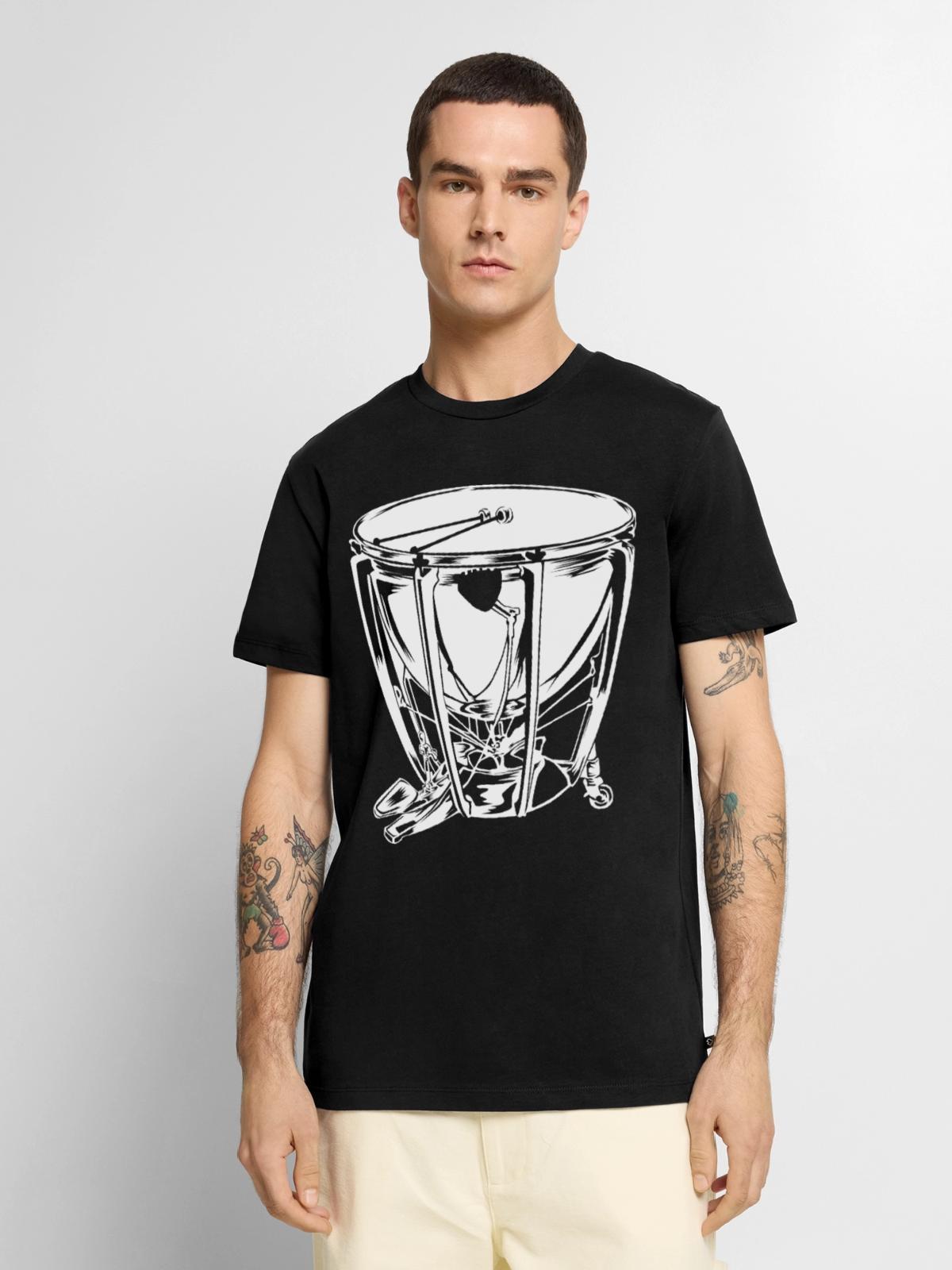 Donnernder Pauken Orchesterklang - Männer Premium Bio T-Shirt - Schwarz - Vorne - Nico (187cm)