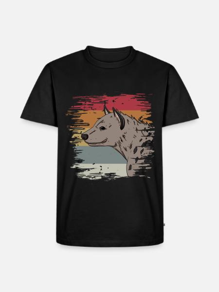 Hyäne - Männer Premium Bio T-Shirt - Schwarz