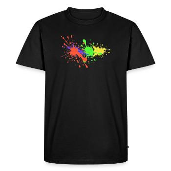 Éclaboussures d’artistes de la conception de couleurs - T-shirt Premium bio Homme - noir - Devant - Nico (187cm)